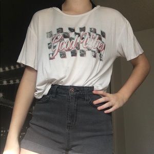 Cropped White T-shirt